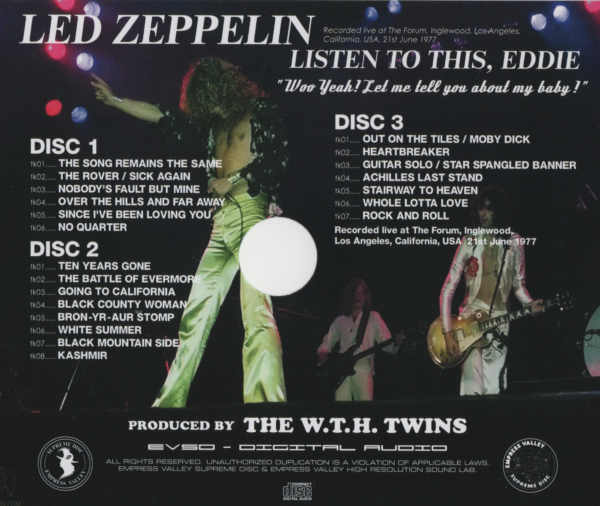 LED ZEPPELIN - LISTEN TO THIS, EDDIE / 3 CD's ! - Image 2